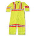 Lime Green Polyester/Cotton Coverall with Reflective Tape